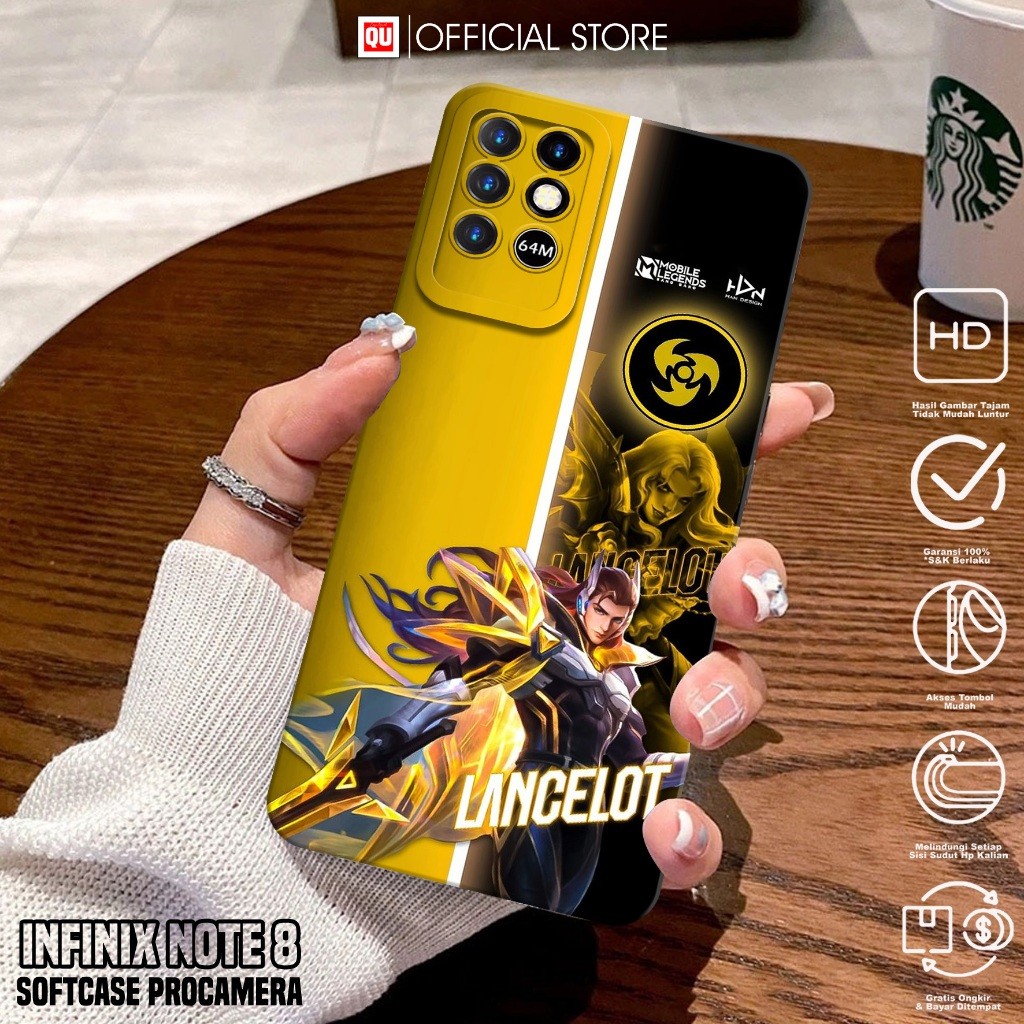 Lagilaris Case Infinix Note 8 - Casing Infinix Note 8 Terbaru Motif Hero MobileLegend - Softcase Hp 