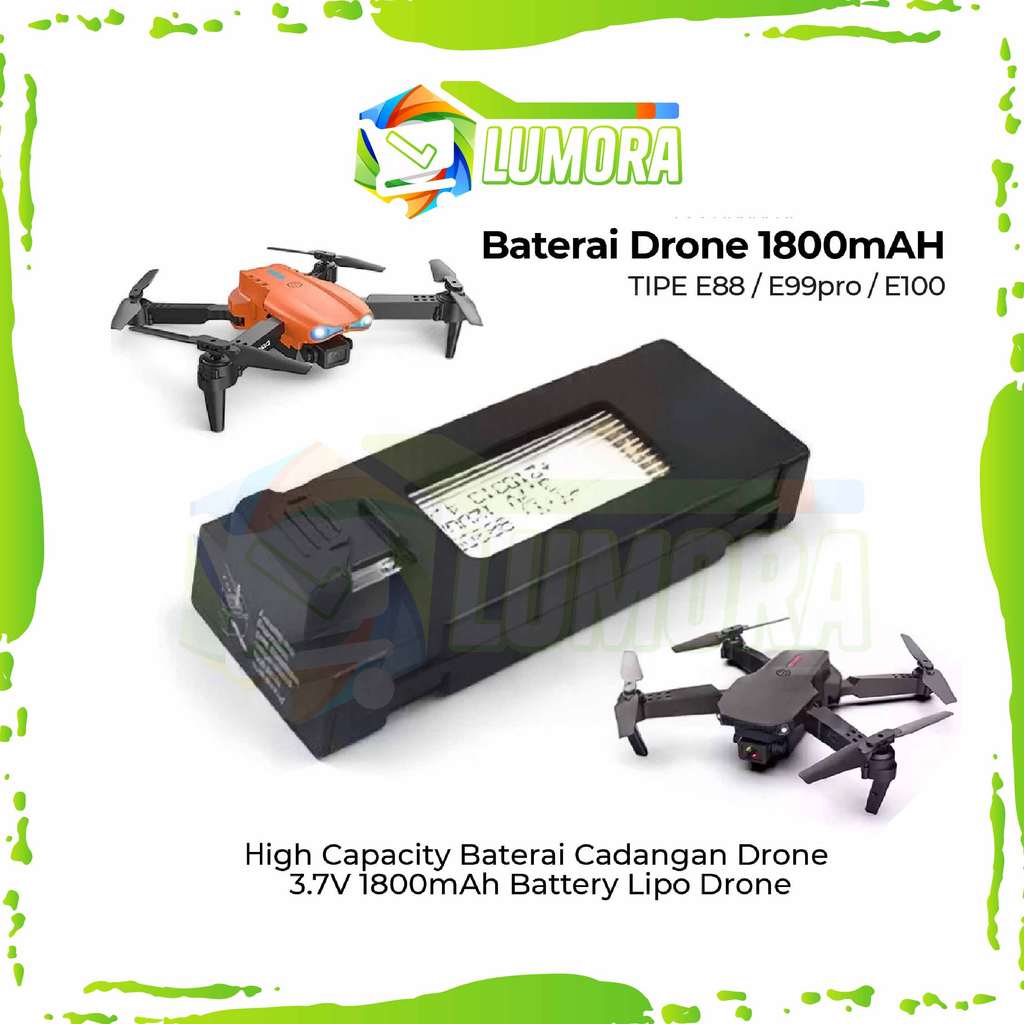 Baterai Drone E88 / E99pro / E100 Drone Battery 1800mAH
