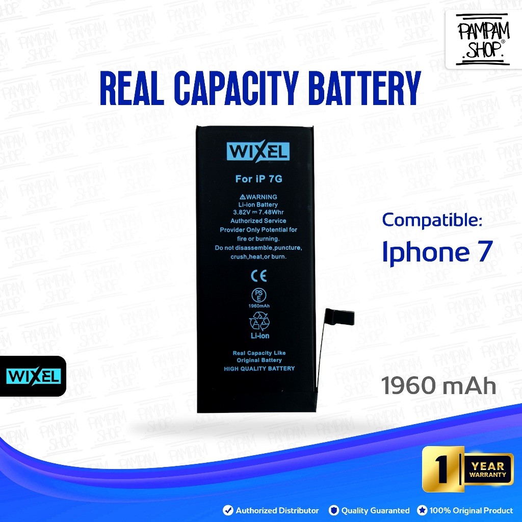 (surta tani) WIXEL Baterai Iphone 7 7G Batre Batrai Battery Dual Double Power HP Handphone Apple Ip 