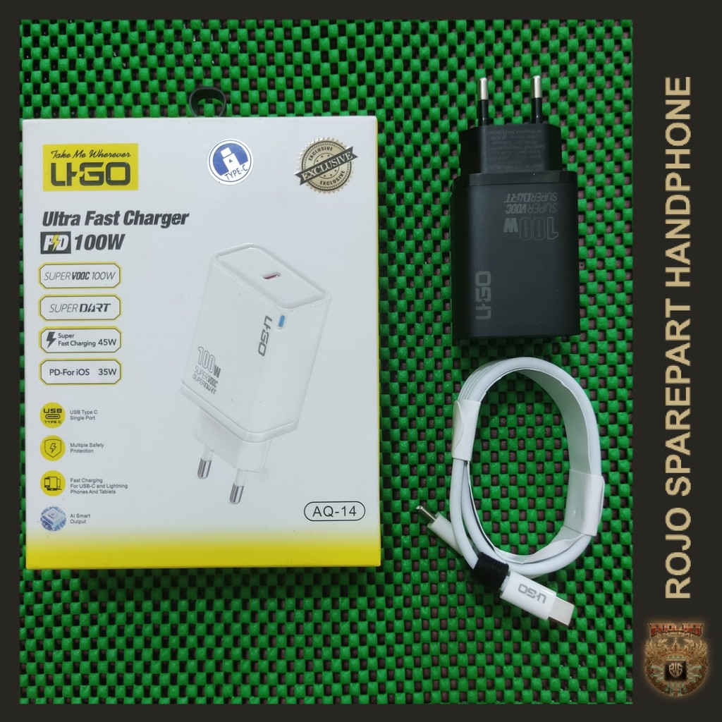 [AQ14] CHARGER TIPE-C UGO ULTRA FAST CHARGER PD 100W - UGO/LIGO