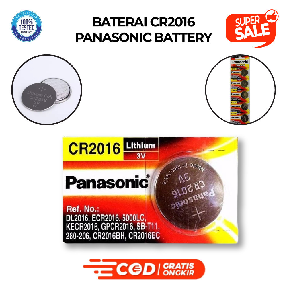 Baterai CR2016 Panasonic Battery Jam Tangan Panasonic 2016 3V Original Baterai Kancing Panasonic