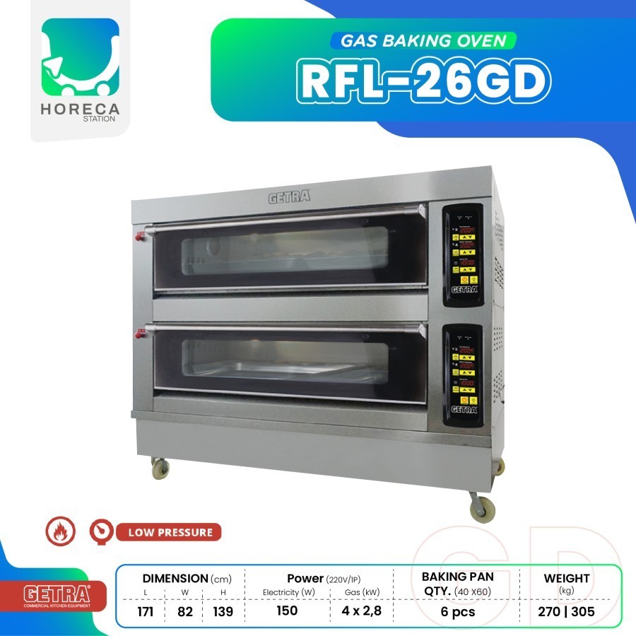 PROMO SPECIAL RAMADHAN GETRA Gas Baking Oven (2 Deck - 6 Loyang) RFL- 26GD / RFL 26GD / RFL26GD