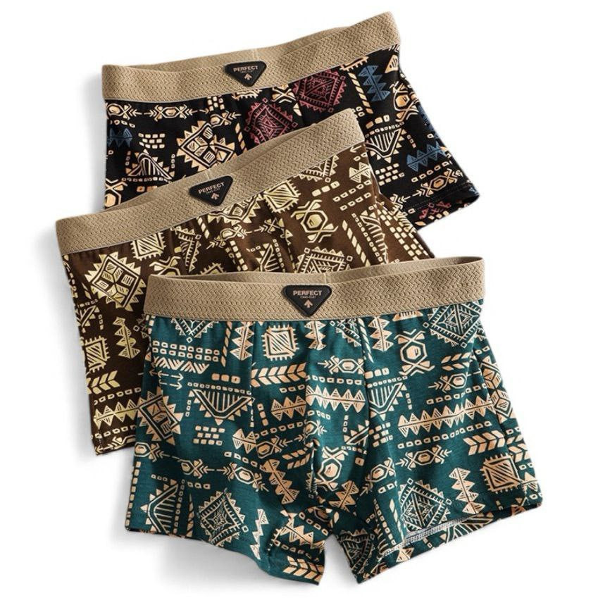 3Dove  - CD pria / Celana Dalam Pria Motif Batik Boxer Ice Silk CD Pria Lembut CD35
