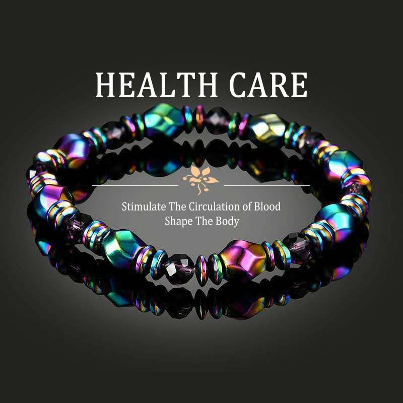 Colored Magnetic Energy Bracelet For Man Health Care Therapy Slim The Body Irregular Natural Stone B