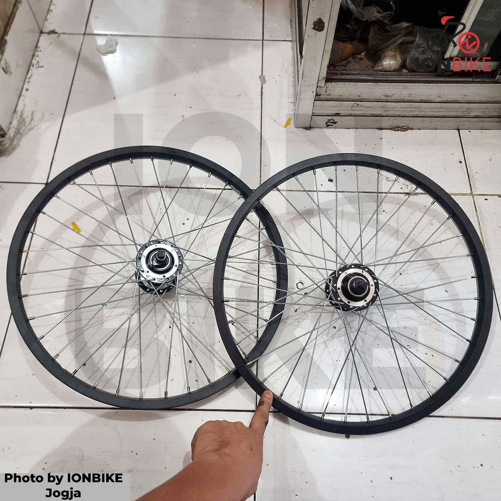 Wheelset Sepeda BMX 20 OXO Competition With Hub HB432 Alloy Ringan - Wheel Set Roda Jadi Single 1 Sp