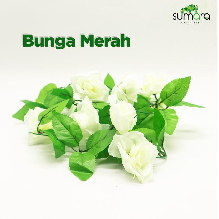 Bunga Sintetis / Bunga Artificial Mawar Gantung - Putih
