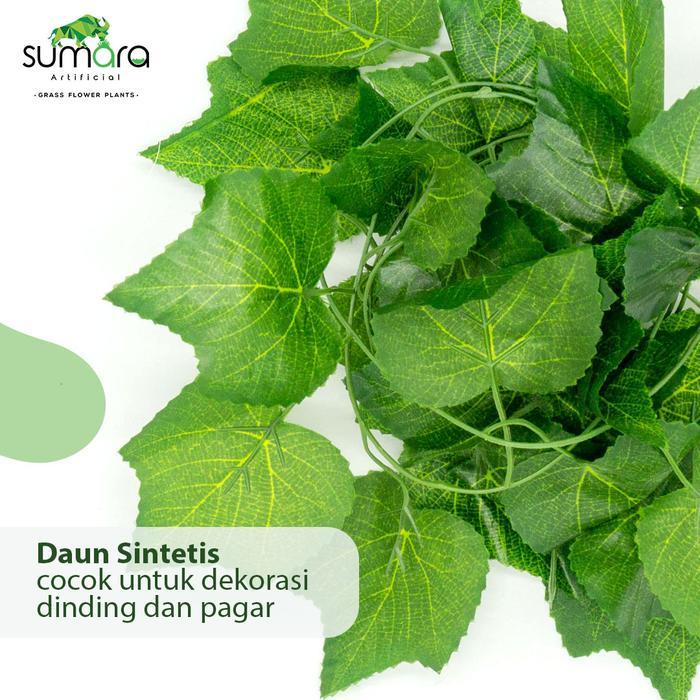 Atap Home Daun Palsu/Plastik/Tanaman Rambat Type Anggur (12pcs)