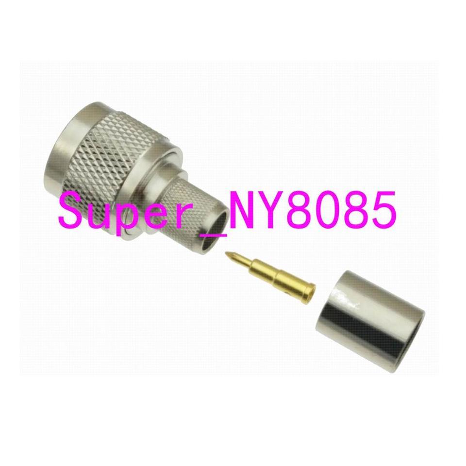 10pcs Connector N male Plug crimp RG8 RG213 RG165 LMR400 7D-FB cable straight