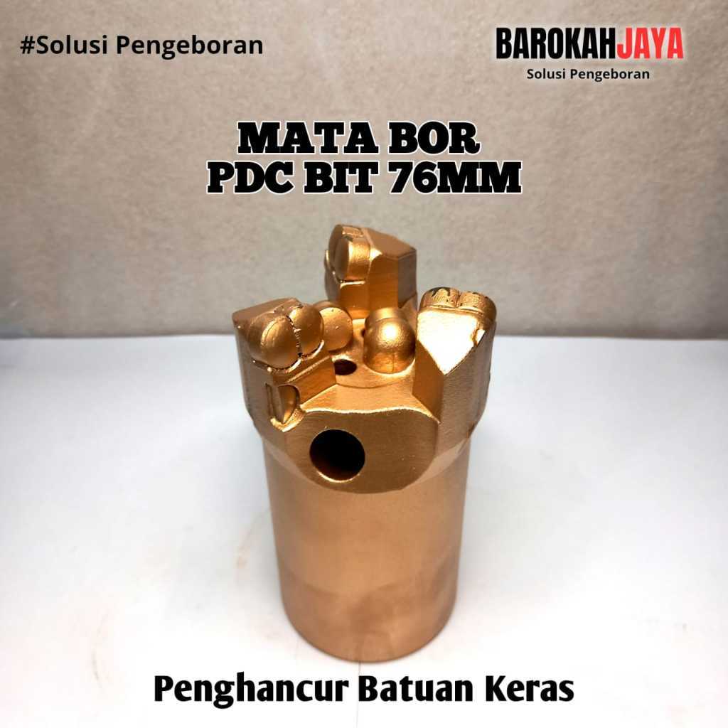 majujayaautotools Mata Bor Pdc 2.8inch(76mm)/Mata Bor Sumur/Pdc Wingsbite Solusi Penghancur Batuan K