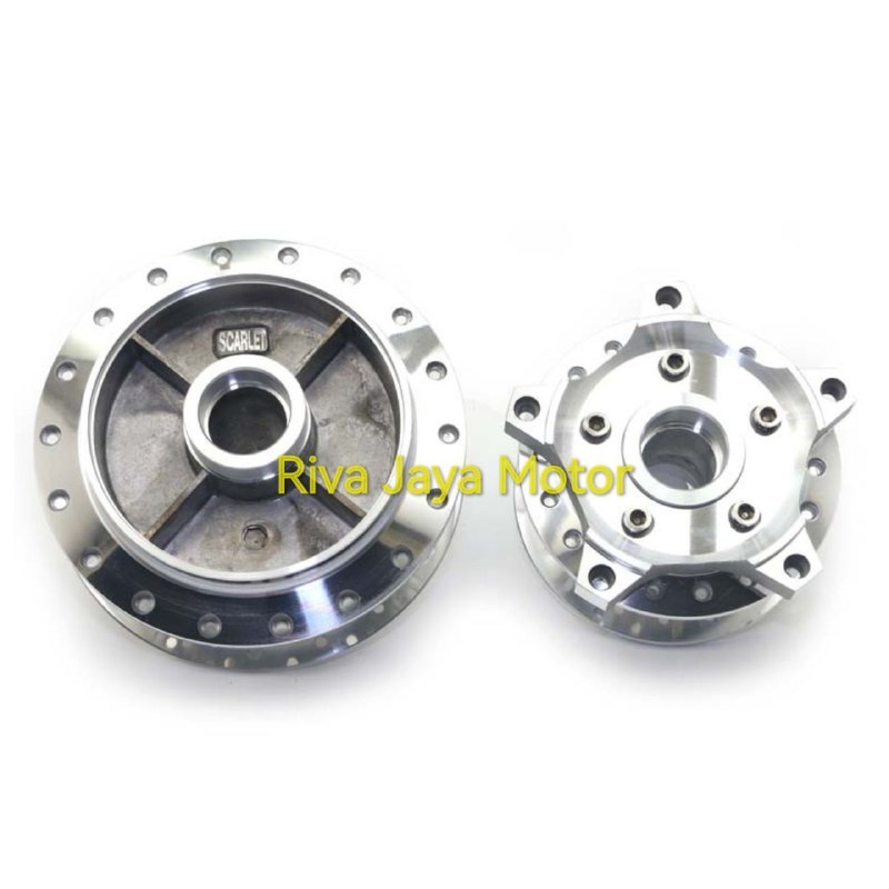 Tromol Belakang + Depan Jupiter Mx King 150 Set Chrome Scarlett Racing