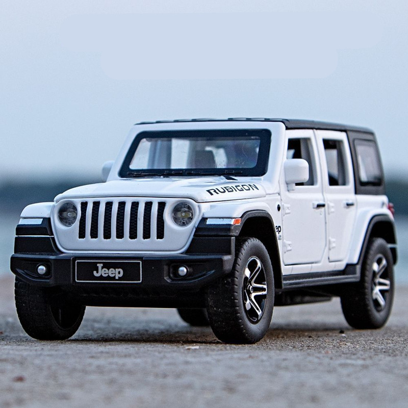 132 Jeeps Wrangler Rubicon Alloy Car Model ecasts Metal Offroad Vehicles Car Model Simulation Sound 