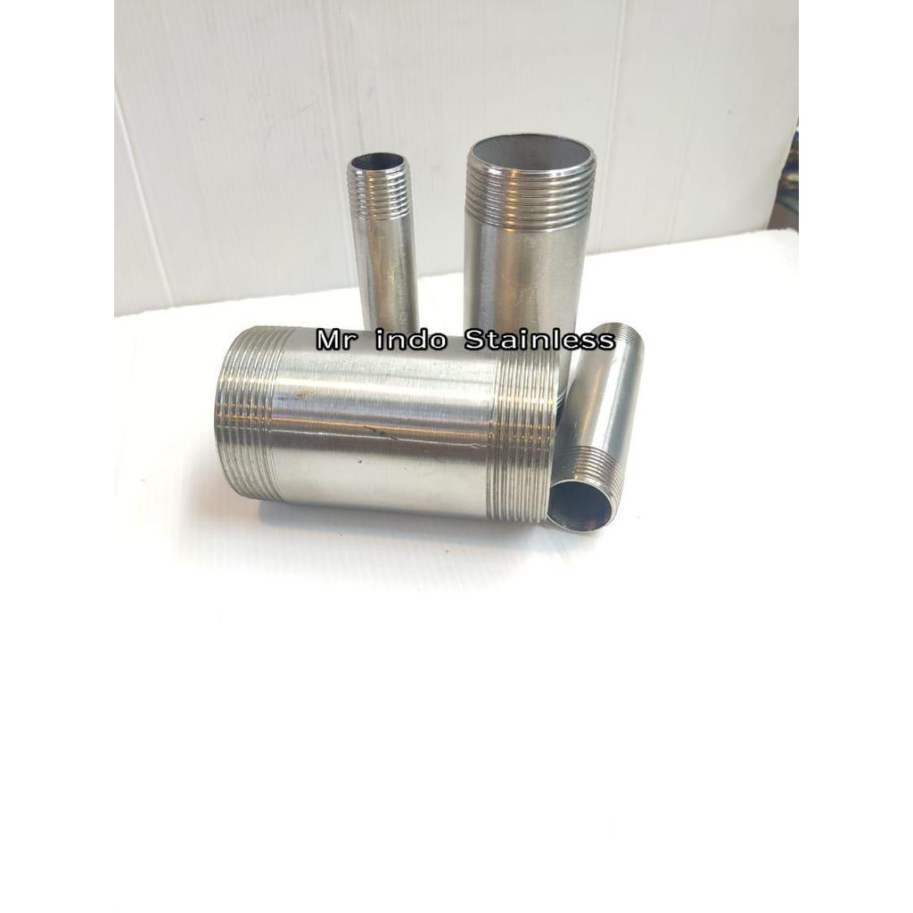 Nepel / Pipa Nepel 1/2" inch stainless ss304 Panjang 10cm