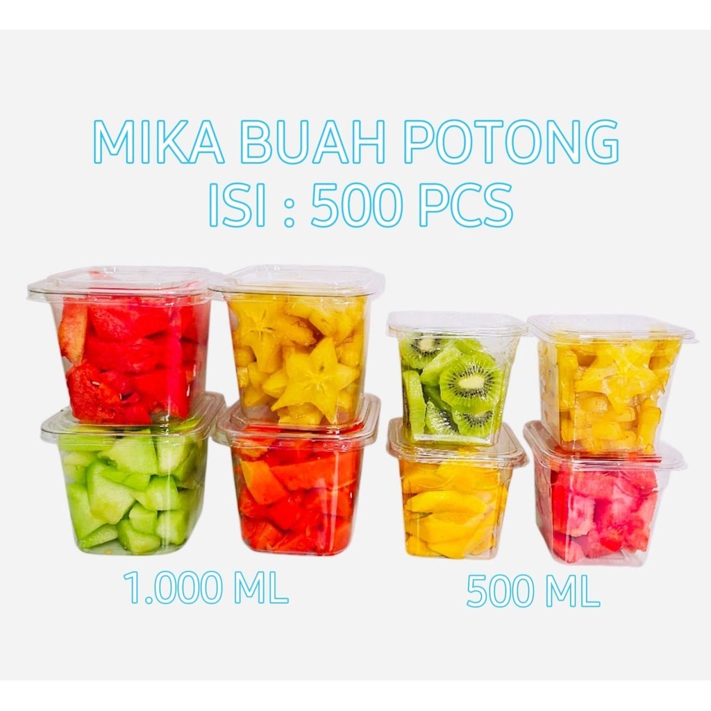 [MS] [20PCS] Mika Salad Buah 500ml / Mika Ice cream / Mika Dessert / Mika Buah / Mika Buah Potong / 