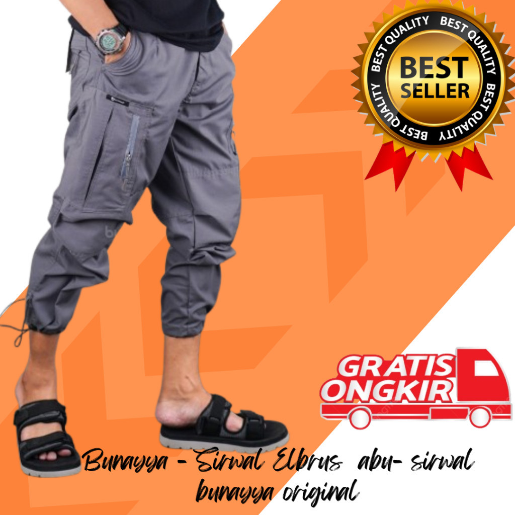 Bunayya celana sirwal muslim pria premium - Bunayya - Sirwal Stopper Original celana cargo panjang p