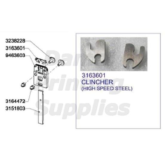 CLINCHER HOHNER STITCHING HEAD SPARE PART MESIN JAHIT KAWAT HOHNER