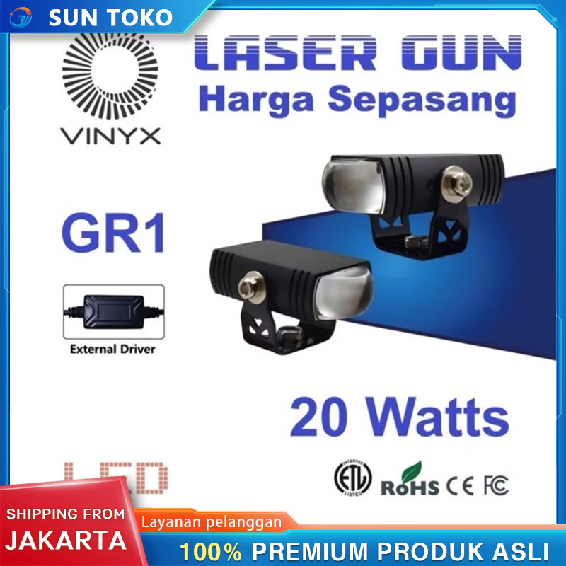 LAMPU TEMBAK VINYX GR1 D2 SLIM 2 WARNA 20 WATT ORIGINAL VINYX