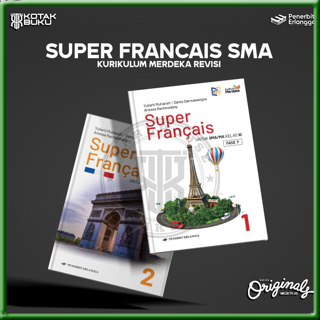 [ Erlangga ] Buku Super Francais Kelas 11 12 SMA / MA / Bahasa Prancis SMA / Kurikulum Merdeka