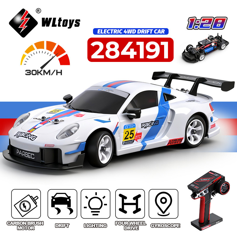 Mobil RC Drift WLtoys 1:28 4WD Upgraded Gyro - Mini Racing Car Kecepatan Tinggi