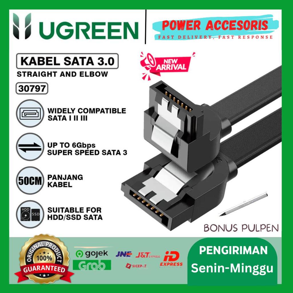 Kabel SATA 3 UGREEN 30797 50cm Black - Kabel Hardisk Sata