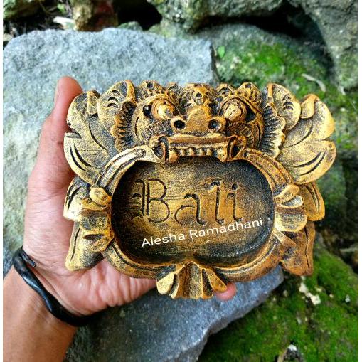 Asbak Barong Khas Bali Black Gold / Asbak Unik