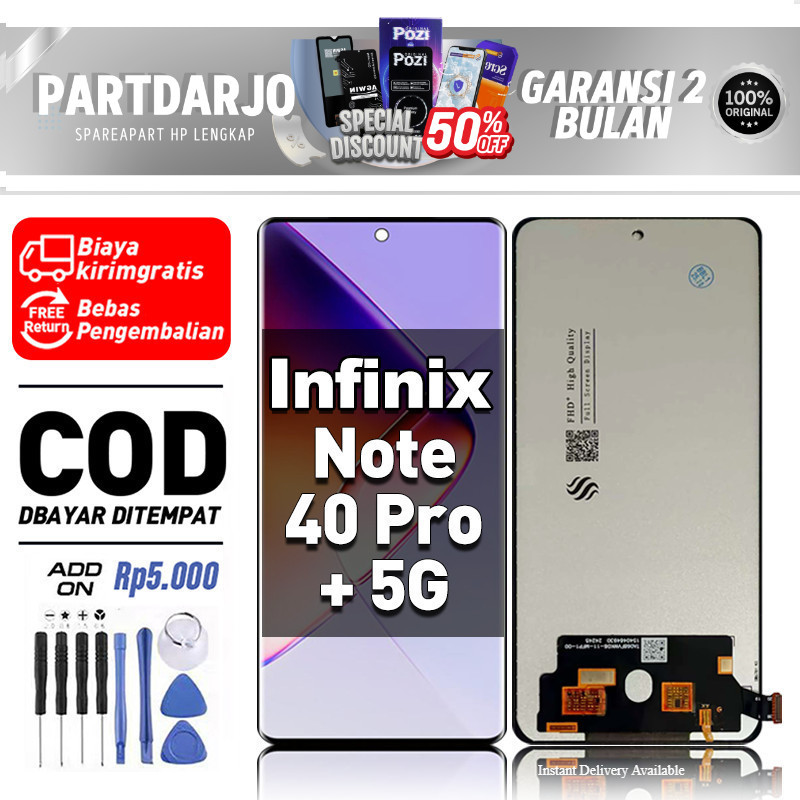 LCD Infinix Note 40 Pro Plus 5G X6880 Touchscreen Fullset-Original Compatible For Glass Touch Screen