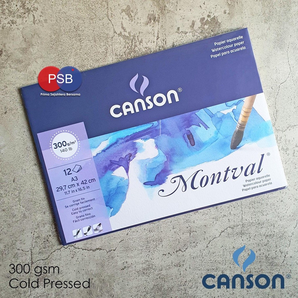 Canson Montval Pad A3 Cold Press 300gsm / Kertas Canson Water Color
