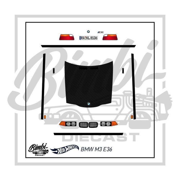Decal Hotwheels BMW M3 E36 Transparan