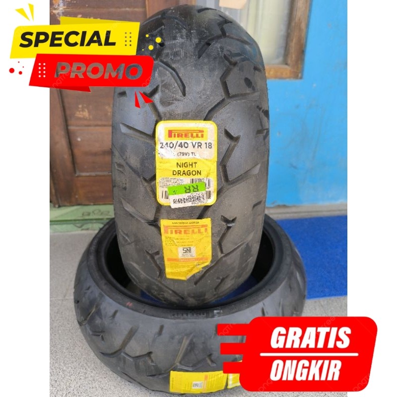 Ban Motor Pirelli Night Dragon 240/40-18 Tubeless Belakang Harley Davidson