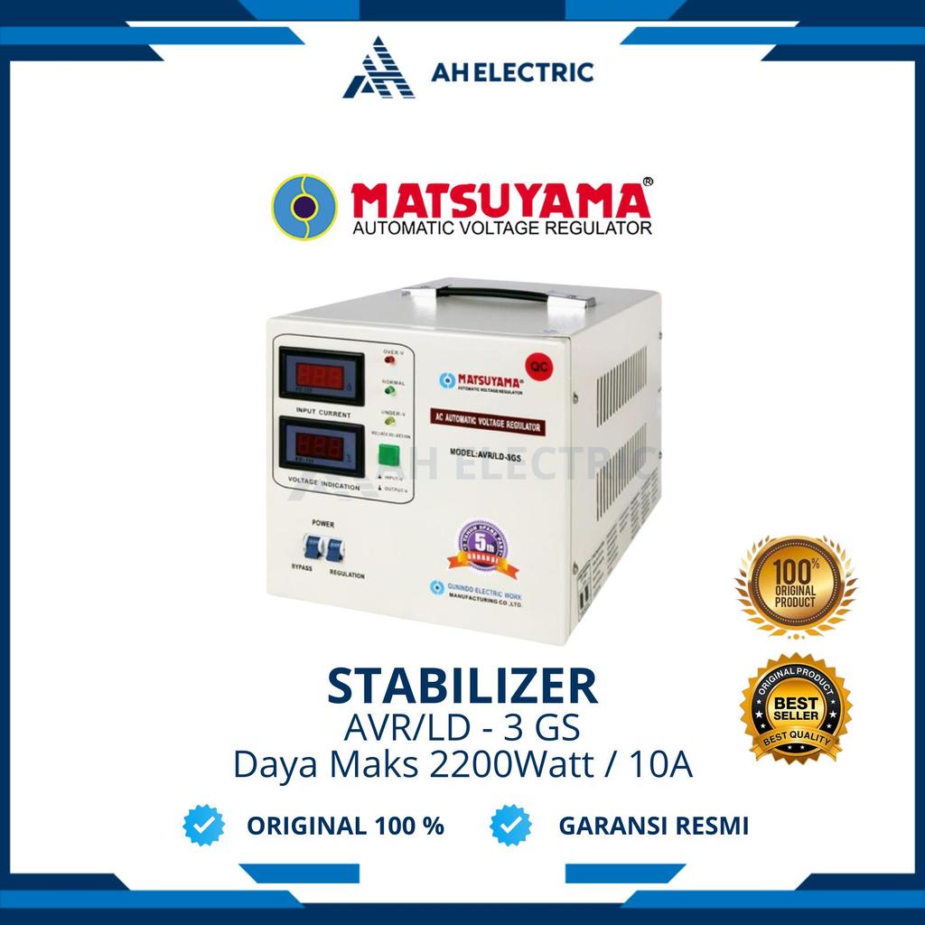 MATSUYAMA Stabilizer Listrik 2200 Watt  3 KVA 140-240V 1 Phase | Stavolt Voltage Regulator | AVR/LD-