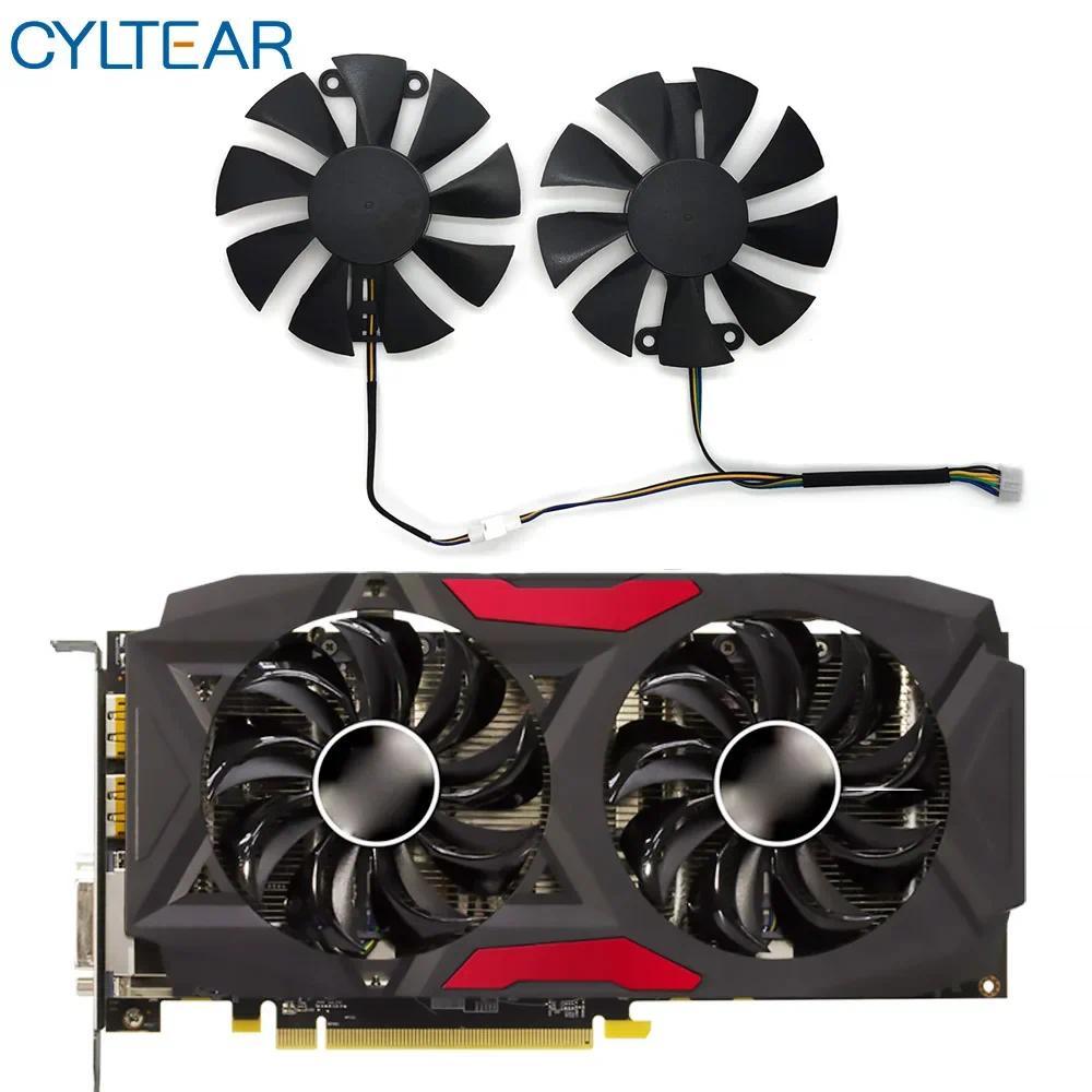 2PCS GA91S2U 4PIN Red Devil RX470 RX480 RX580 GPU Cooler Cooling Fan For PowerColor Radeon Red Drago