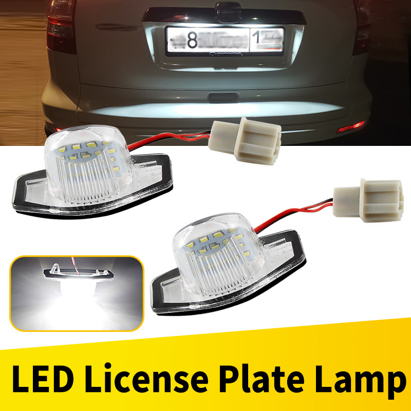2Pcs Lampu LED Plat Nomor Mobil Bebas Kesalahan untuk Honda Crv Fit Jazz Crosstour Odyssey Stream Fr