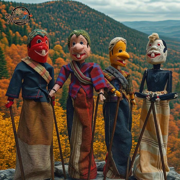 Wayang Golek Punakawan Mini 1set=isi4pcs