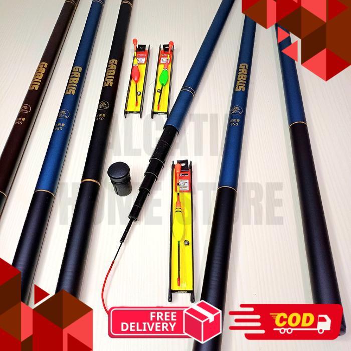 Joran Tegek Murah 1 Set Size 180 Cm - 720 Cm Fiber Composite Carbon - GoldFish 630, Joran Saja