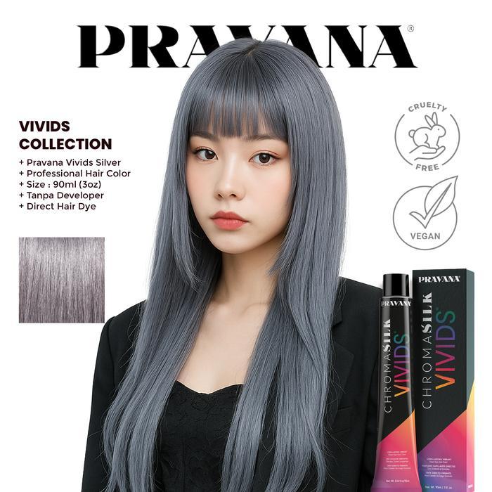PRAVANA VIVIDS SILVER - Vegan Hair Color (Cat Rambut)