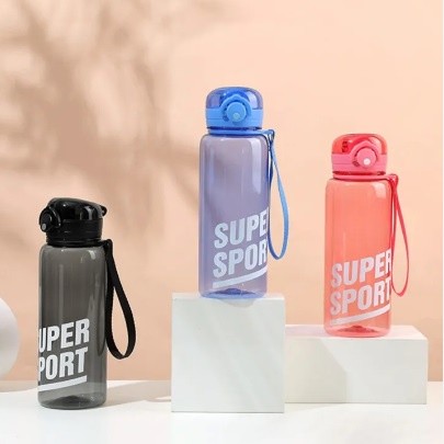 SDN Denpasar COD BALI MINISO Bouncing Tritan Bottle with Strap 700ml Sport Botol Minum Olahraga