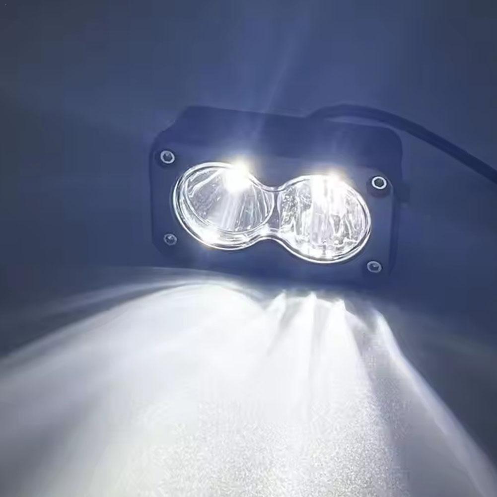 Lampu Sorot Mobil 3 Inci LED Putih Kuning, Lampu Kerja untuk Sepeda Motor, Truk Pikap, Lampu Rak Bag