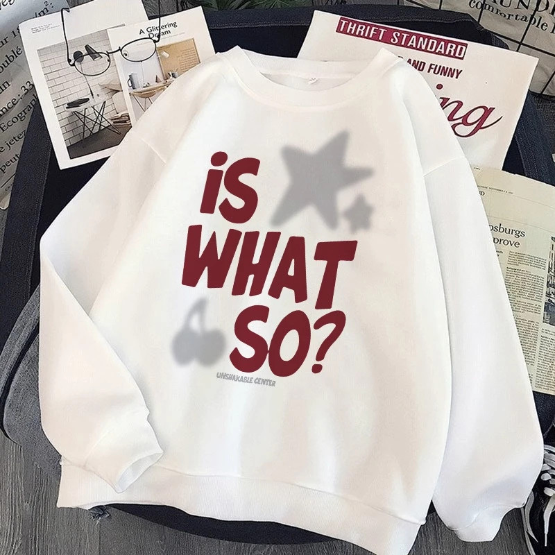 [COD] Fastfash Crewneck Sweater pria dan wanita Lengan Panjang Lengan Panjang Oversize is WHAT SO Sw