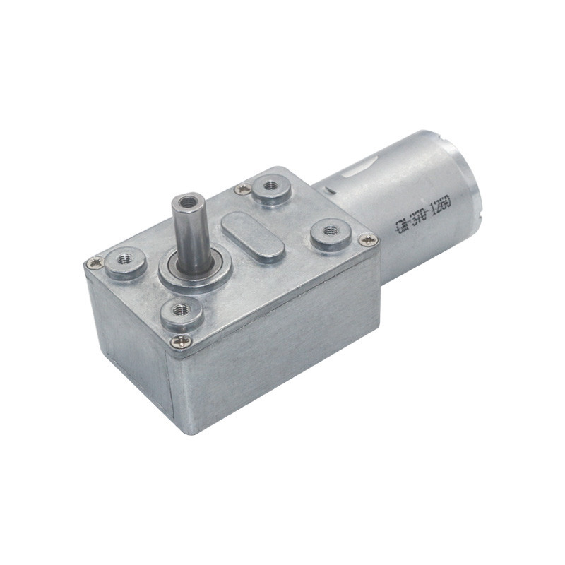 Motor Gear Worm 12V 0.6rpm DC Torsi Tinggi Self Lock untuk Peralatan Otomatisasi JGY370 Motor Gear W