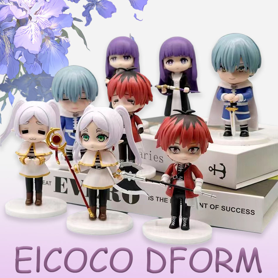 8pcs ElCOCO DFORM Frieren Beyond Journey's End Anime Figure Frieren Fern Stark Action Toys for Kids 