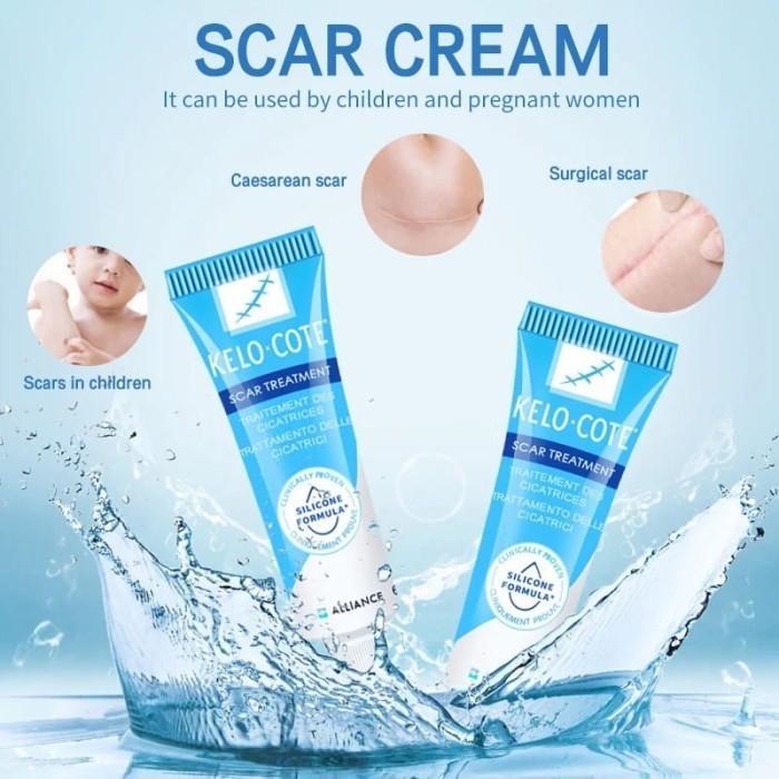 Terbaru KELO COTE GEL Original 15gr Cream Penghilang Bekas Luka Operasi Bekas Luka Bakar & Keloid Ke