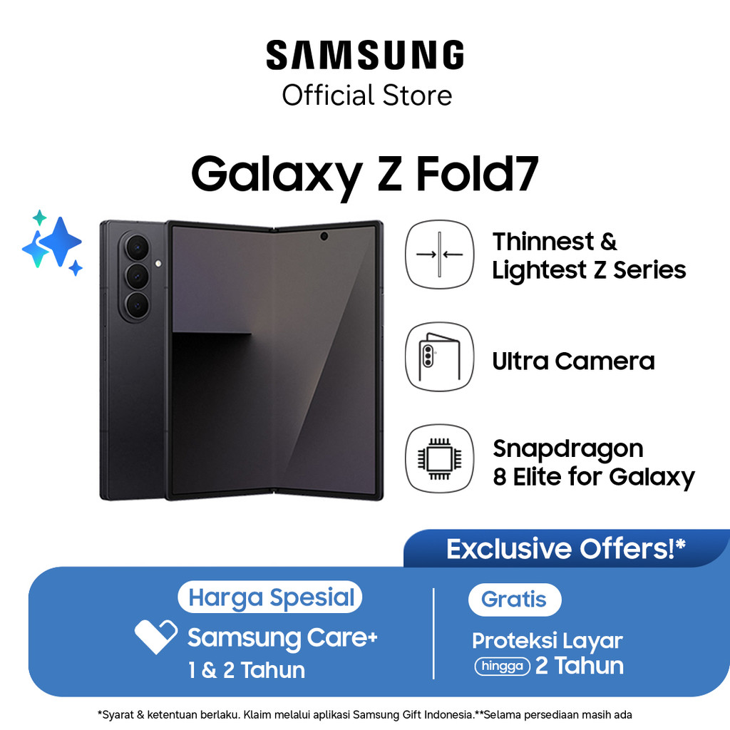 Samsung Galaxy Z Fold7 12/512GB - Jetblack | Hp Lipat AI | Kamera 200MP