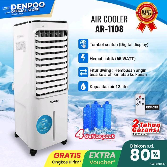 AIR COOLER PENYEJUK RUANGAN DENPOO AR 1108XF - 12 LITER - Air Cooler - Ar-1108