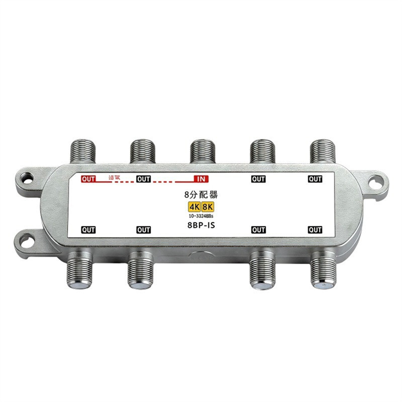A99E-For Satellite Splitter 8-Way 4K 8K 10-3224Mhz For TV Cable Signal Mixer Power vider Combiner Fo
