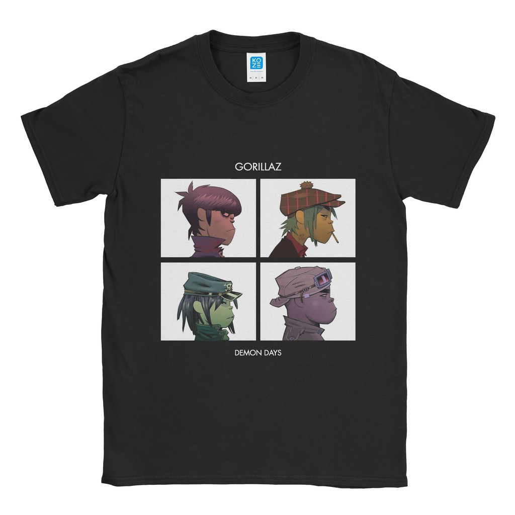 (COD) Baju Kaos Band Gorillaz Demon Days