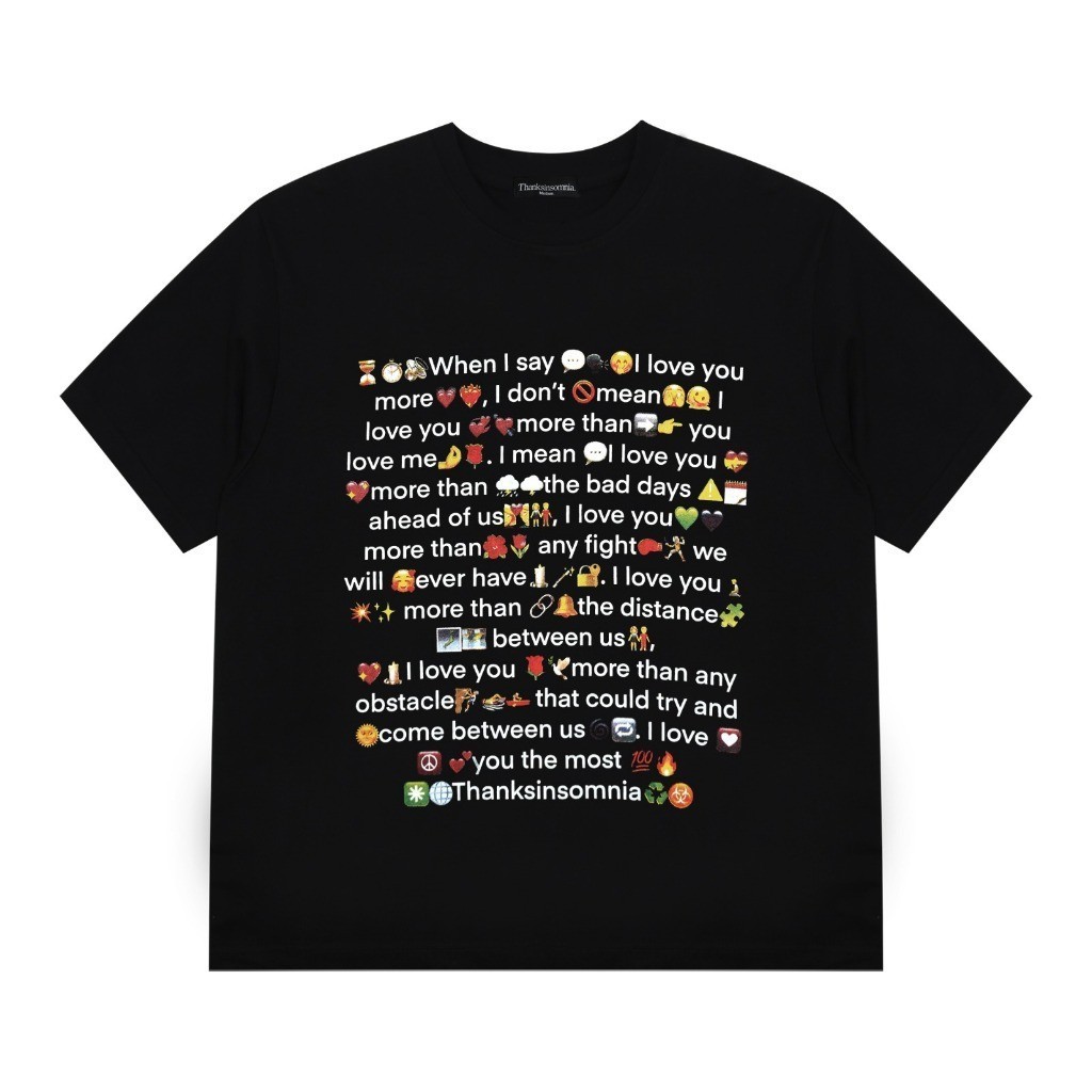 Tshirt Typo Merlin Black Thanksinsomnia