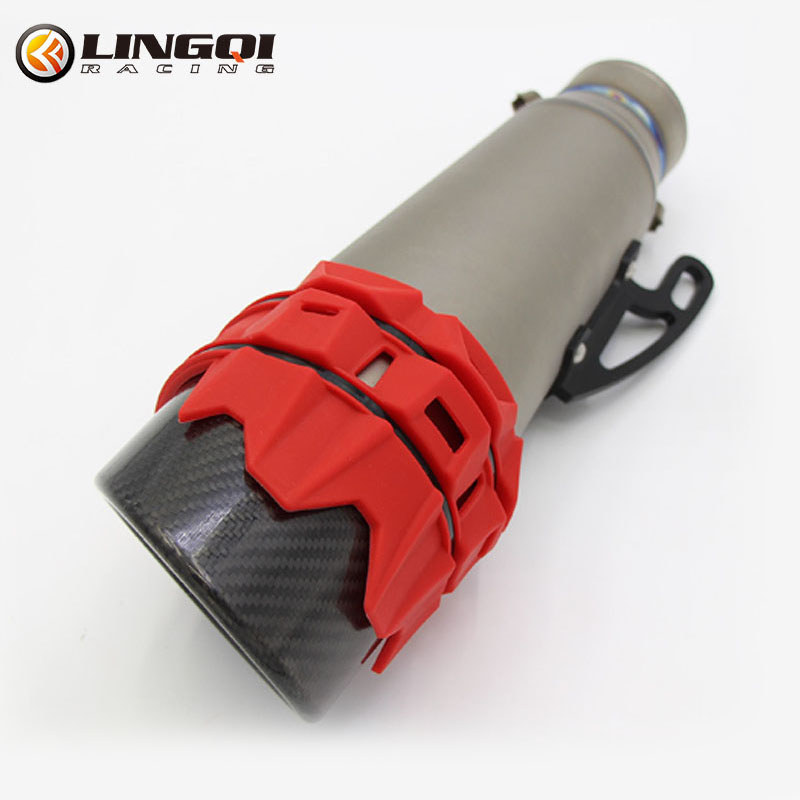 LINGQI Motorcycle Heat Shield Universal Parts Exhaust Muffler Protector Guard Heat Silence Cover For