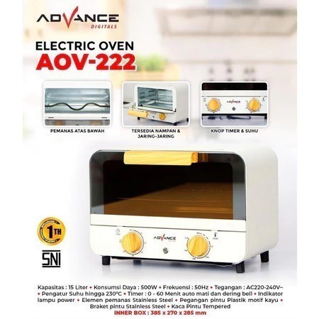 Advance Elektrik Oven AOV222 15L / Oven listrik Advance AOV 200 12L
