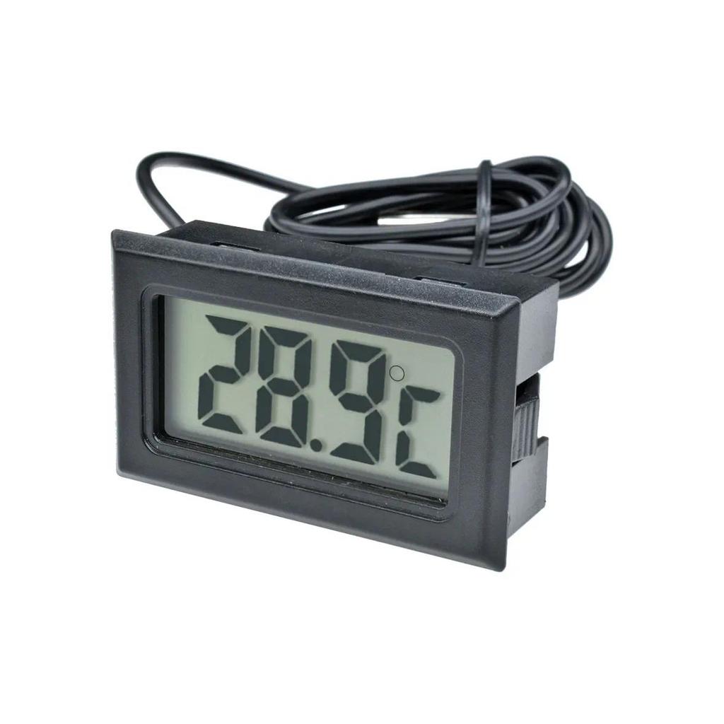Termometer Digital Mobil Mini LCD Pengukur Suhu Dalam Ruangan Luar Ruangan Akuarium Pemantau Suhu de