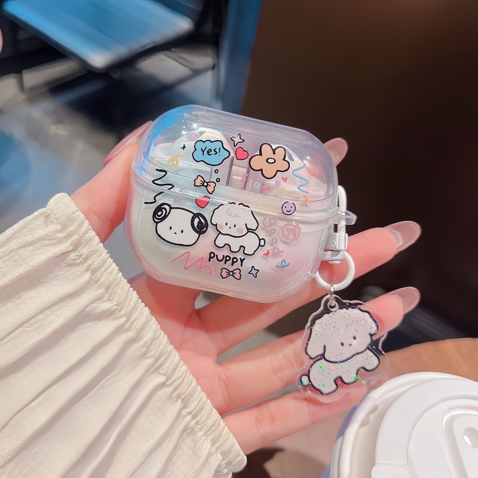 Cute Cartoon erry Bow Earphone Case For Samsung Galaxy Buds 3 / Buds 3 Pro Wireless Headset Clear So