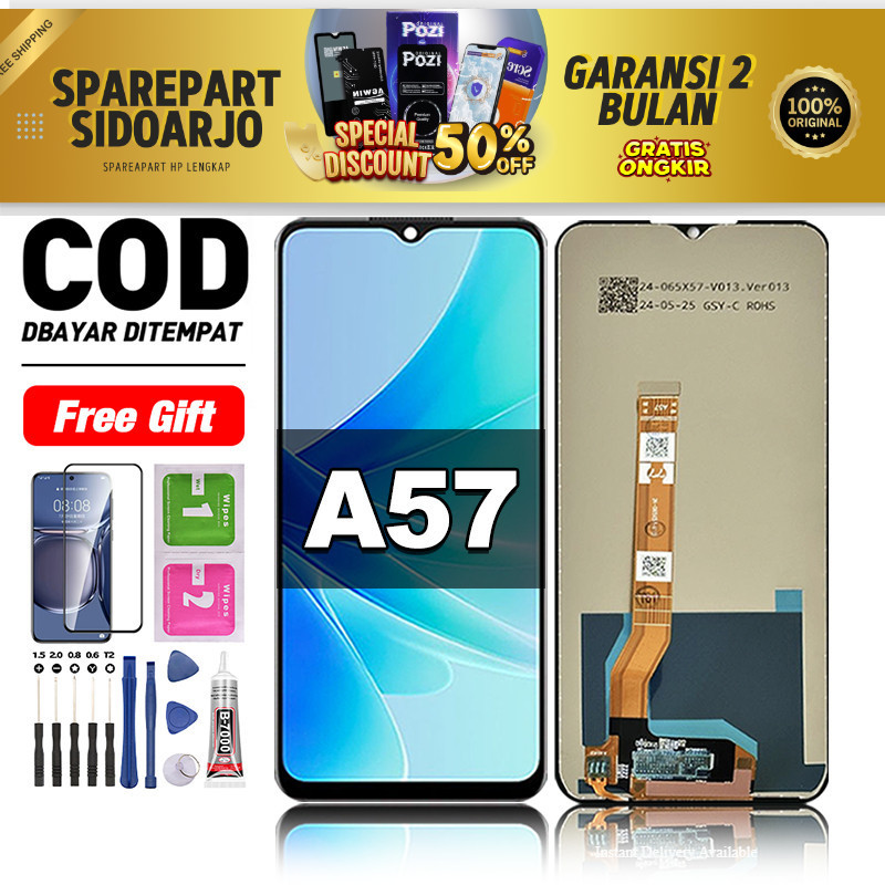 LCD For OPPO A57 Fullset hp layar Touchscreen lcd-oppo a57 Glass Touch Screen Digitizer COD -origina